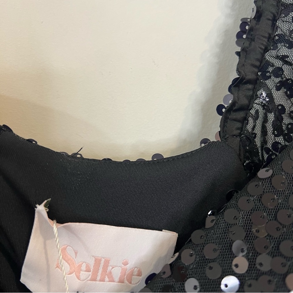 Selkie black sequin princess maxi dress size XS NEW! New with tags! - Picture 6 of 12